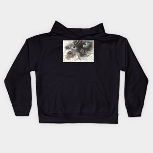 Mother and baby Siamese cat Kids Hoodie